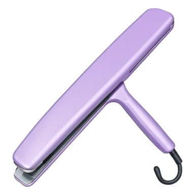 pastel lilac hair straightener with shiny plates sticker