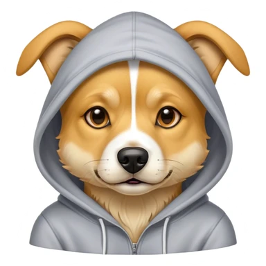 A chill dog wearing a hoodie ￼ sticker