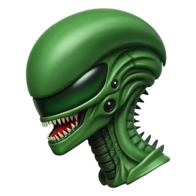 green xenomorph from movie alien sticker