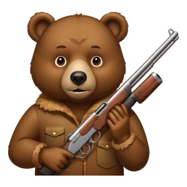 Gay bear with shotgun sticker
