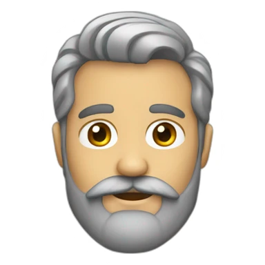 Calvo con barba gris sticker