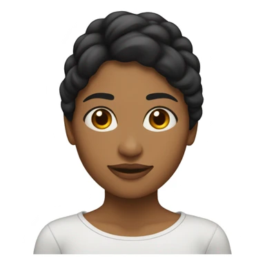 mujer pelo negro largo, piel morena, aro en la nariz  sticker