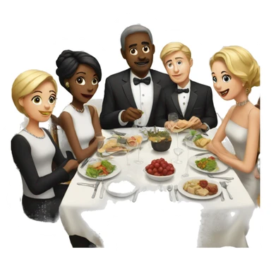 Dinner party sticker