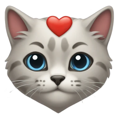 Cats kiss heart sticker