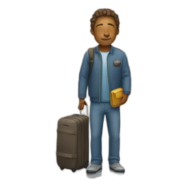 A guy who has been sleeping in the airport since 1986 sticker