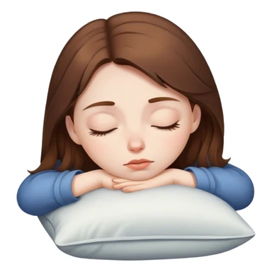 Sleepy Girl brown hair sticker