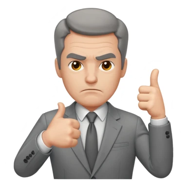 boss giving a thumbs down sticker