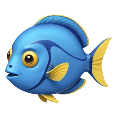 baby blue tang fish and a teddy bear sticker