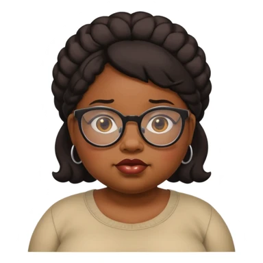 ugly black girl with glasses and fat butt sticker