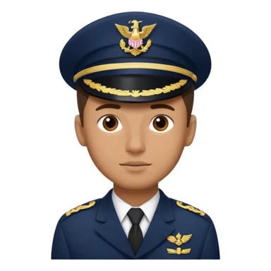 male navy soldier, square face. sticker