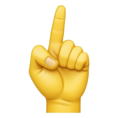 ASL Alphabet “A” Emoji represents the American Sign Language letter “A”. The hand is shown in a closed fist, with the thumb resting on the side of the fist. This is the standard ASL representation of the letter “A”.Rotate 45 degrees to the right and make the color yellow.” sticker