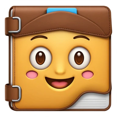 crie um emoji de uma agenda sticker