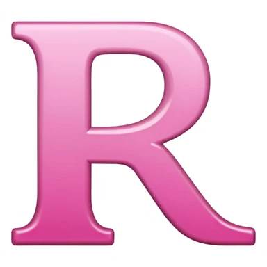 pink letter R sticker