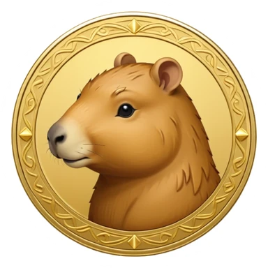 uma moeda de capybara fofinha sticker