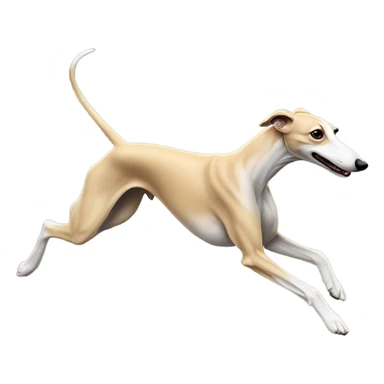 greyhound running, side view sticker