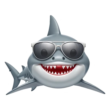 Shark with star sunglasses  sticker
