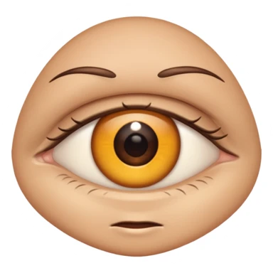standard eye emoji with eyelid halfway closed, mid-blink sticker