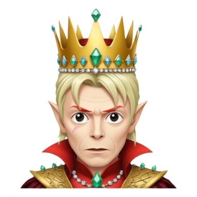 David bowie as the goblin king sticker