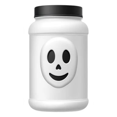 ghost brand protein powder bottle sticker