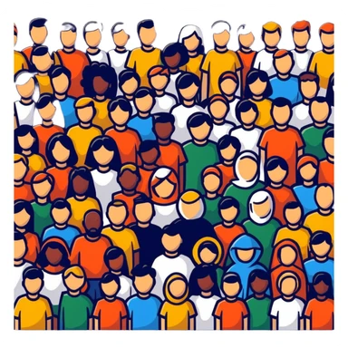 group of diverse people sticker