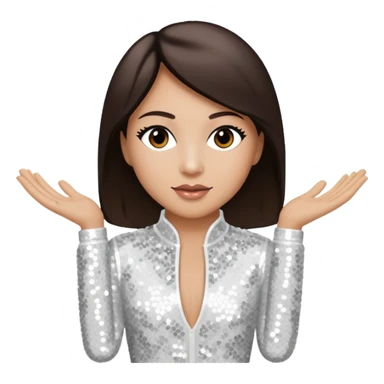 Terry Coldwell from East 17 with light skin, dark brown hair, white sequin outfit sticker