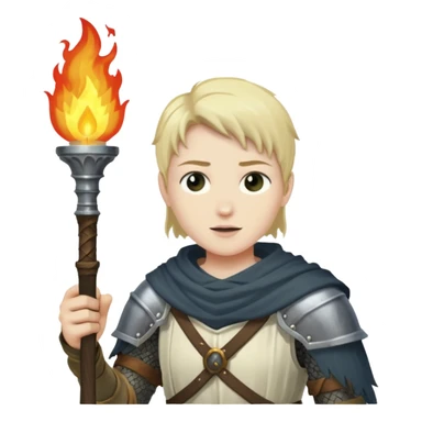 Dark souls holding a torch in hand sticker