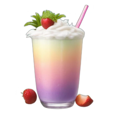 gradient smoothie with up and down coconut drizzle sticker