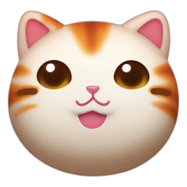 red rice cake mochi cat sticker