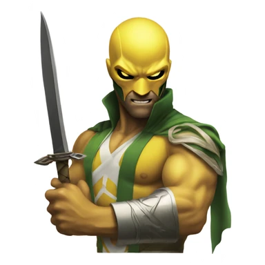 Iron fist(from marvel) with a dagger sticker