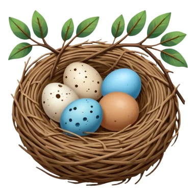 bird nest sticker