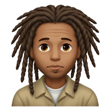 Black man with dreads and a clean shave puckering his lips and closing his eyes sticker