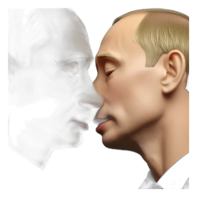 Vladimir Putin and Zelensky kiss sticker