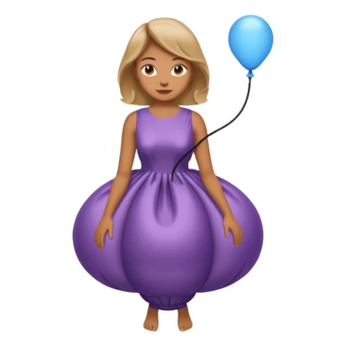 Woman Being Inflated   sticker