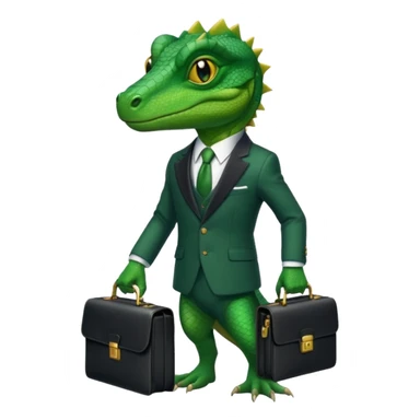 rich capitalist lizard king sticker