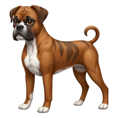 Perro boxer atigrado  sticker
