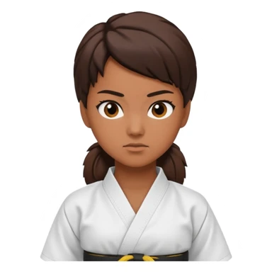 karate lady sticker
