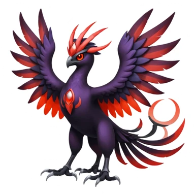 Braviary-Yveltal-Lunala-Fakémon-hybrid-creature (full body)  sticker