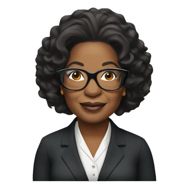 oprah winfrey with glasses sticker