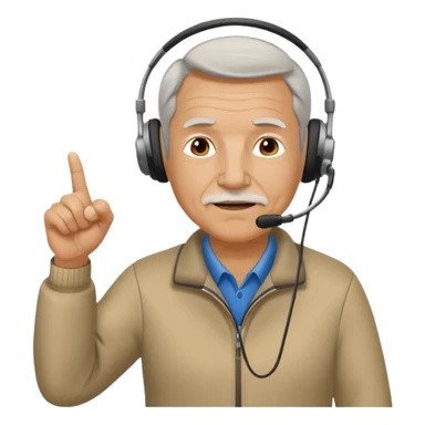 An older coach pacing along the sideline, pointing decisively. sticker