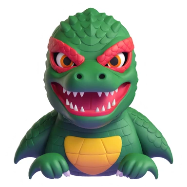 alligator luchador mask with scaly texture and menacing eyes sticker