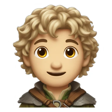 Cute hobbit sticker