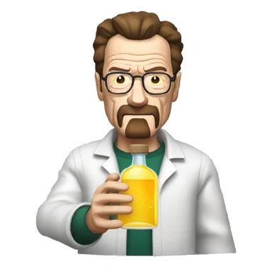 walter white with bottle of vodka in hands sticker