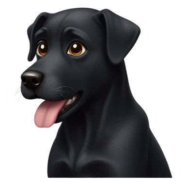 black dog with beard with no mustache sticker