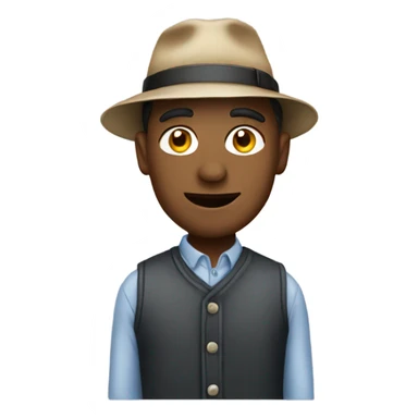 man in hat outdoors sticker