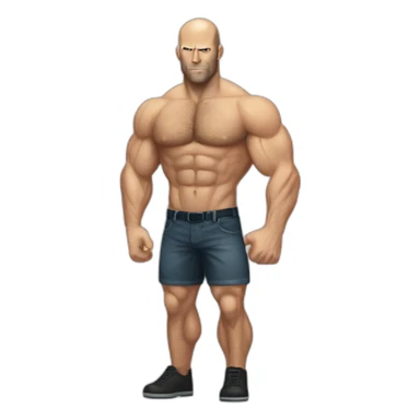 jason statham muscles sticker