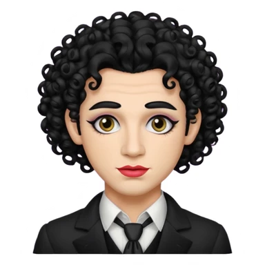 curly  drag king sticker