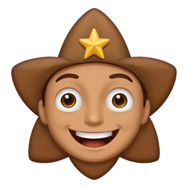 Color de piel moreno los ojos ke sean de estrella riéndose y pelo café hombre  sticker