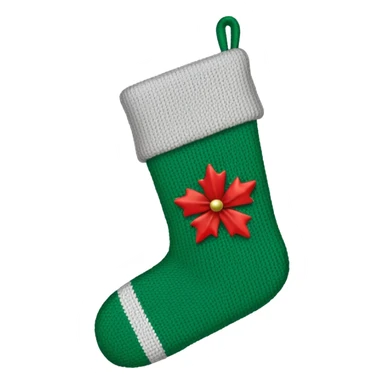 green christmas sock sticker