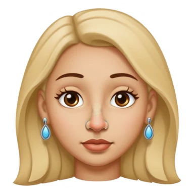 Woman with nose pin on nose sticker