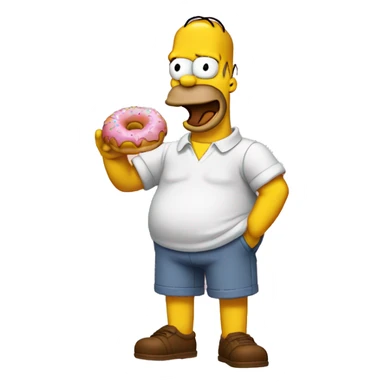 Homer qui mange un donut  sticker